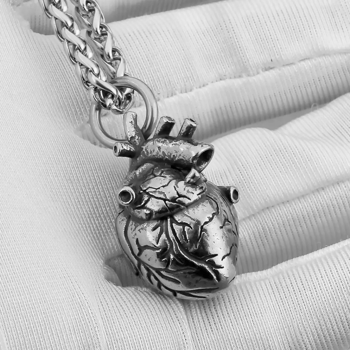 Heart Pendant Necklace Stainless Steel