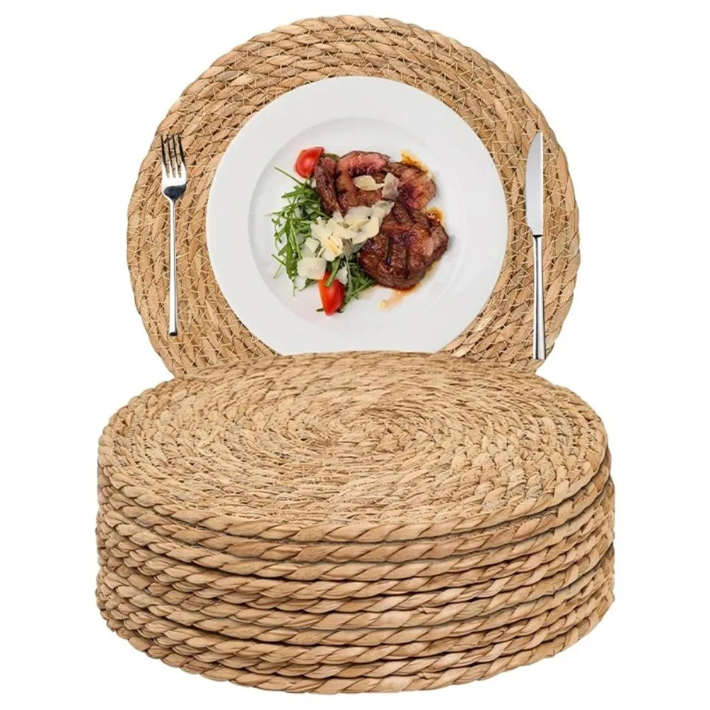 Round Handwoven Rattan Placemats