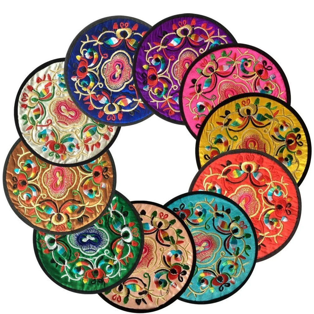 1pc Coasters,  Floral Fabric Coasters Teacup Mat
