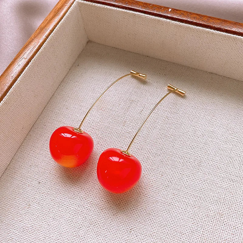 cherry and strawberry earings
